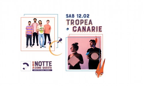 Tropea + Canarie - live al Circolo della musica di Rivoli (To), domani sabato 12/02